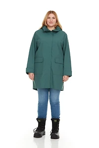 Swiss Tech Women's Plus Hooded Rain  Jacket