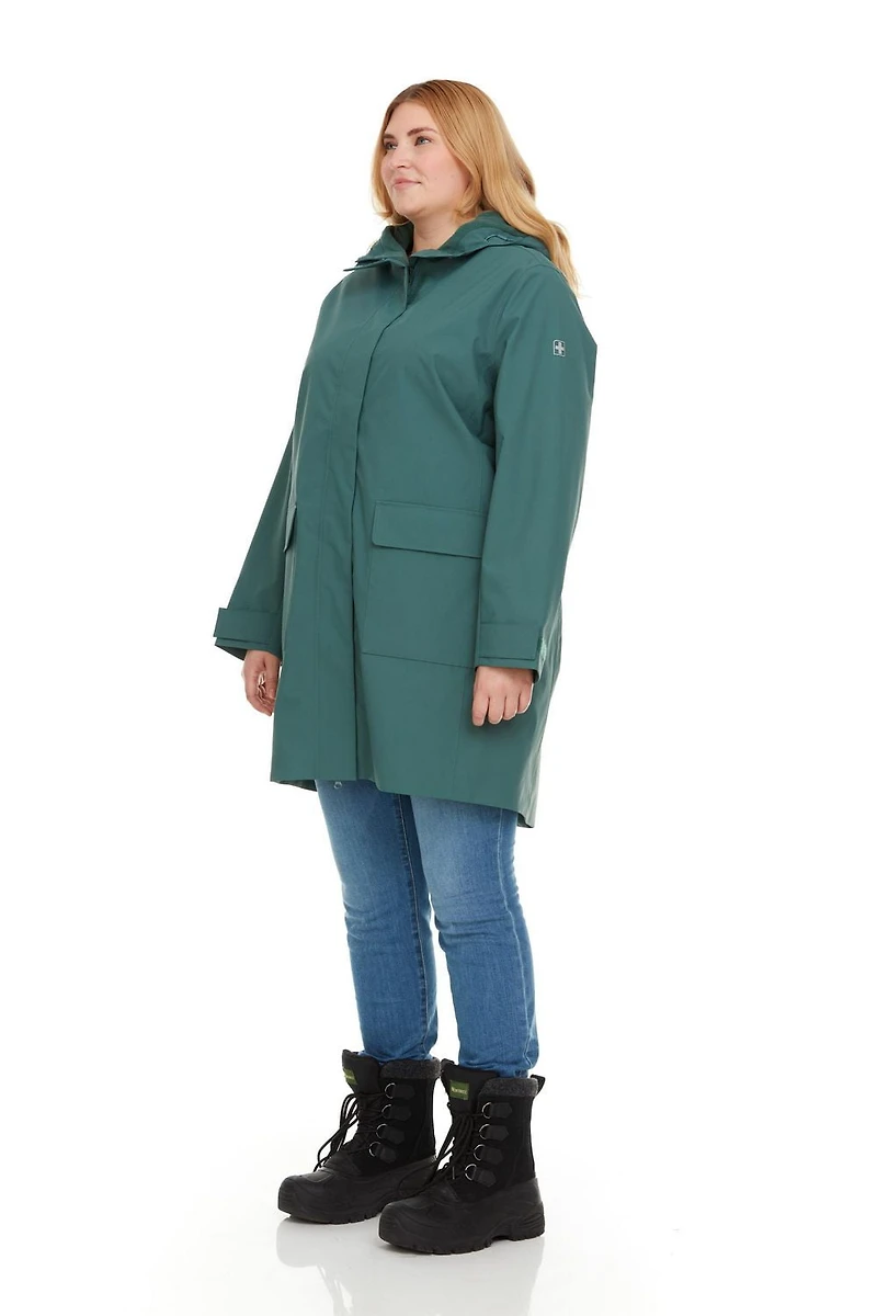 Swiss Tech Women's Plus Hooded Rain  Jacket