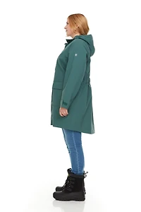 Swiss Tech Women's Plus Hooded Rain  Jacket