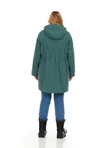 Swiss Tech Women's Plus Hooded Rain  Jacket