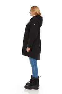 Swiss Tech Women's Plus Hooded Rain  Jacket