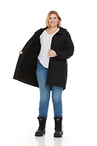 Swiss Tech Women's Plus Hooded Rain  Jacket