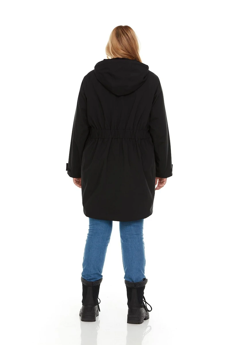 Swiss Tech Women's Plus Hooded Rain  Jacket