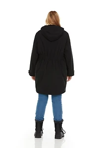 Swiss Tech Women's Plus Hooded Rain  Jacket