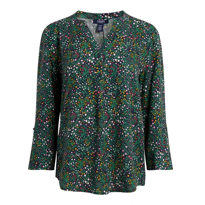 CHAPS-SPLIT NECK TOP