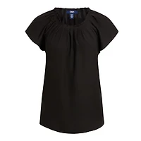 CHAPS-PLEAT NECK TOP