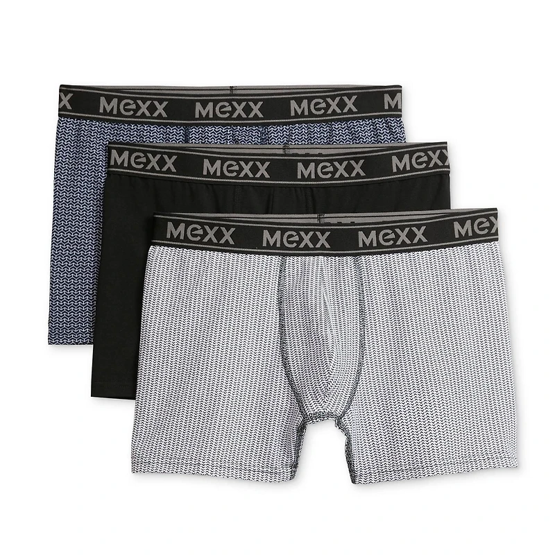 Mexx Hommes - Paquet de 3 caleçons avec élastiques marqués S-XL