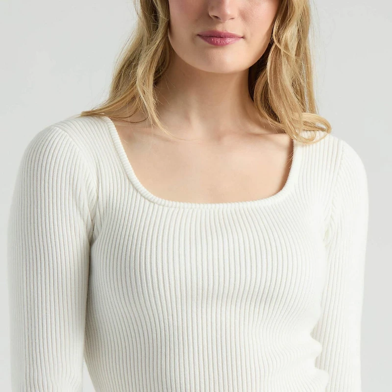 Mexx Women’s Square Neck ¾ Sleeve Sweater
