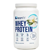 LEANFIT WHEY PROTEIN™ Vanilla 832g - 100% Whey Protein Powder, 25g Protein Per Serving, Grass-Fed, Gluten-Free, BCAAs, Complete Amino Acid Profile
