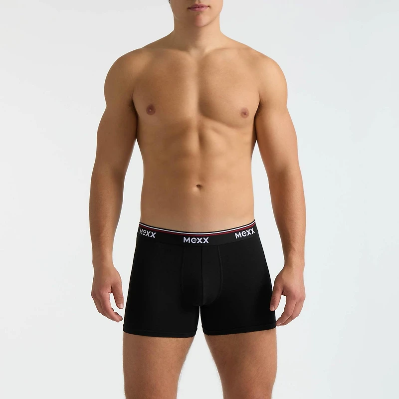 Mexx Men’s 3-Pack Boxer Briefs with Branded Elastic, S-XL