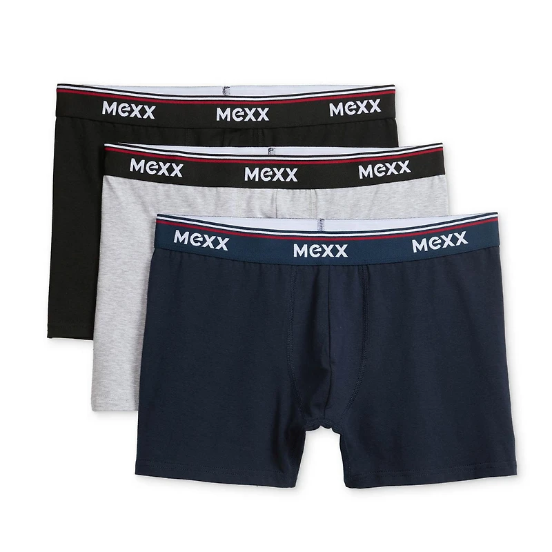 Mexx Hommes - Paquet de 3 caleçons avec élastiques marqués S-XL