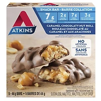 Barre-collation au rouleau chocolaté au caramel et aux arachides Atkins