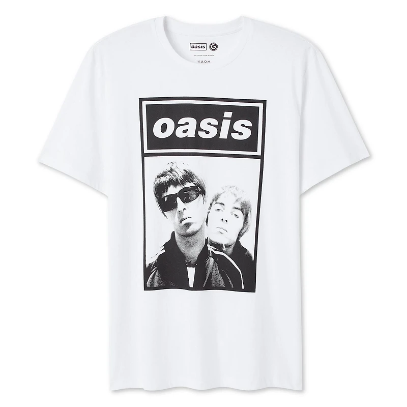 T-shirt à manches courtes Oasis pour hommes Tailles P-TG