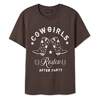 T-shirt cowgirl The Pink Closet pour femmes Tailles TP–TG