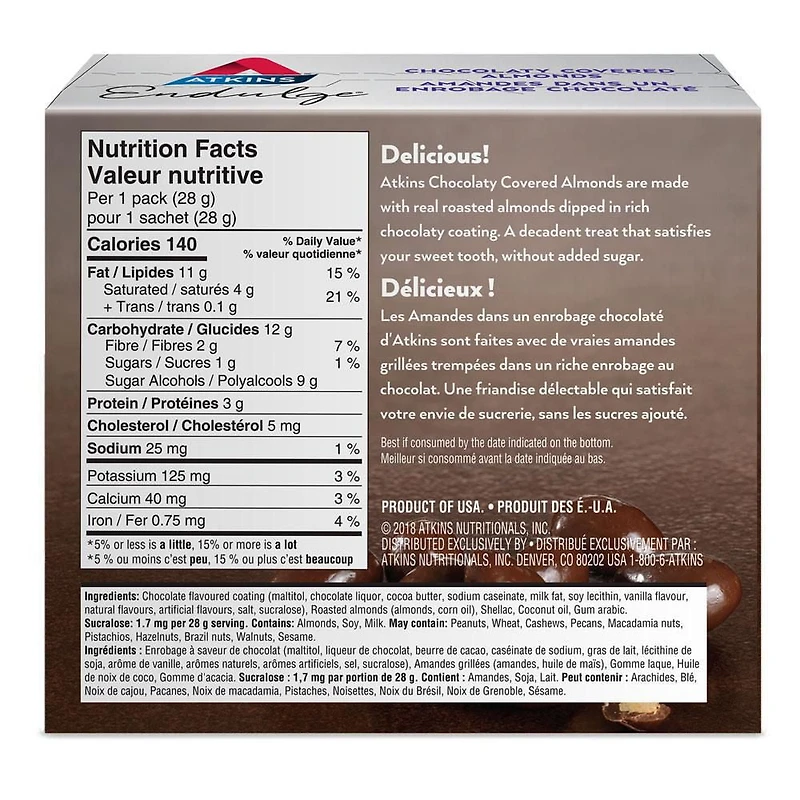 Atkins Endulge Chocolaty Covered  Almonds