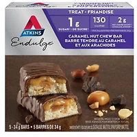 Atkins Endulge Caramel Nut Chew Bars, 5 x 34 g Bars