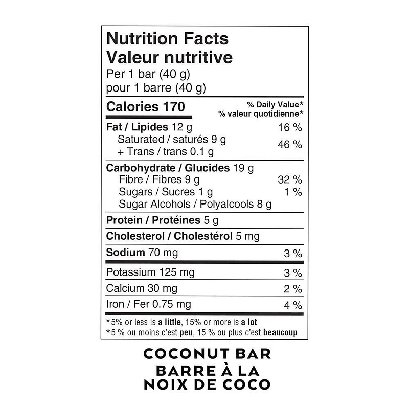 Barres friandise à la noix de coco Endulge d'Atkins 5 barres x 40 g