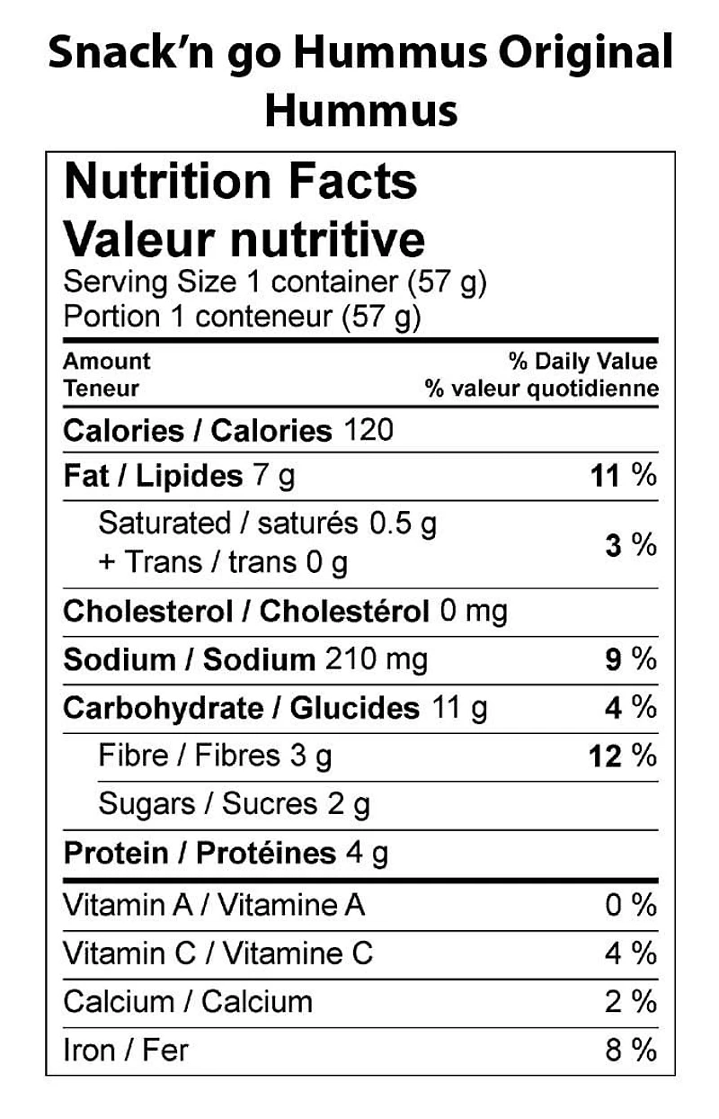 Snack'n Go Hummus et craquelins - Original Hummus et craquelins-Original