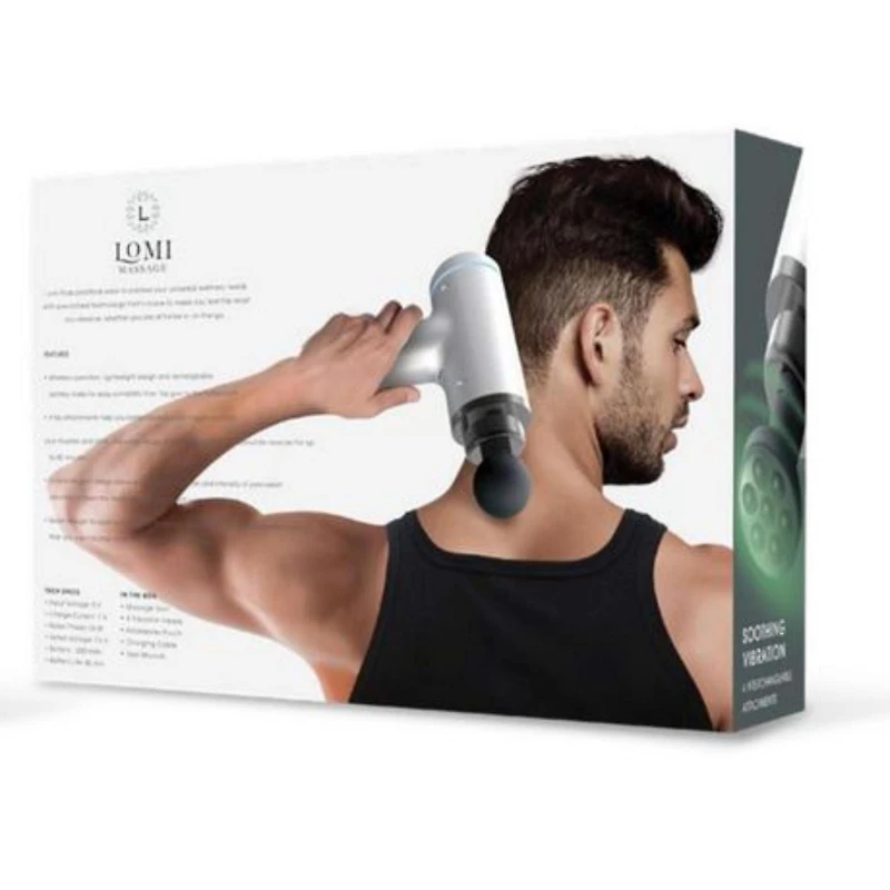 Pistolet de massage à percussion multi-vitesses Lomi avec accessoires