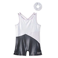 Justice Girls' Colour Block Biketard 2-Piece Set, Sizes XS-XL