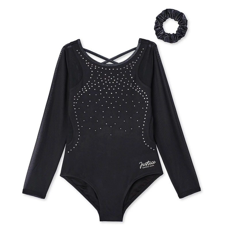 Justice Girls' Mesh Leotard 2-Piece Set, Sizes XS-XL