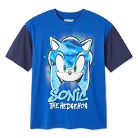 T-shirt à manches courtes Sonic le hérisson pour garçons Tailles TP–TG