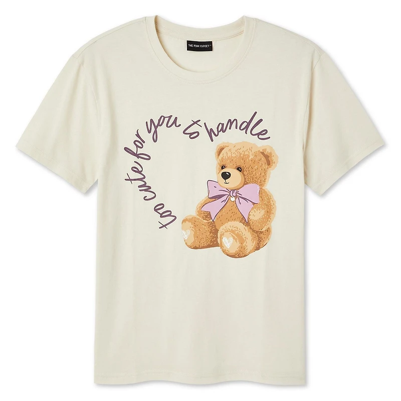 T-shirt coupe garçonne The Pink Closet pour femmes