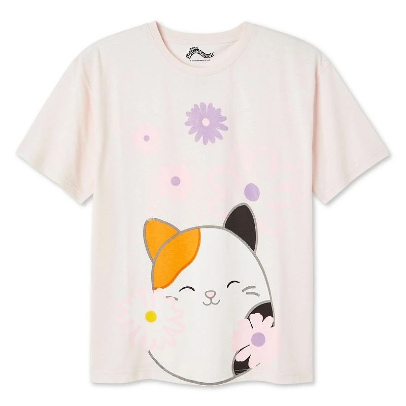 T-shirt à manches courtes Squishmallows pour femmes Tailles TP–TG