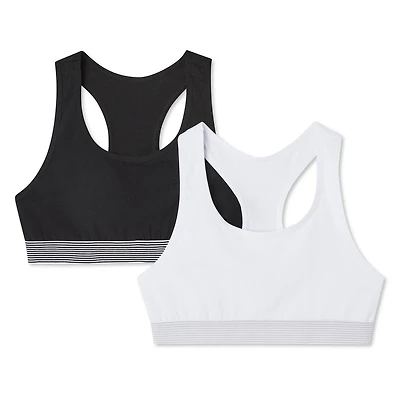 George Girls' Racerback Bras 2-Pack, Sizes S-XL