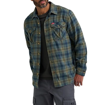 Wrangler Men's Long Sleeve Heritage Flannel Shirt, Shirt