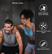 Revolution Nutrition, Iso Whey, Poudre de Protéines 2LB, Isolat à 100 %, 28 g de Protéines par Dosette, 27 Portions, Formule pour Masse Musculaire Maigre, Faible en Glucides, Sans Gluten, 908 g, Gâteau au Chocolat (2 Livres)