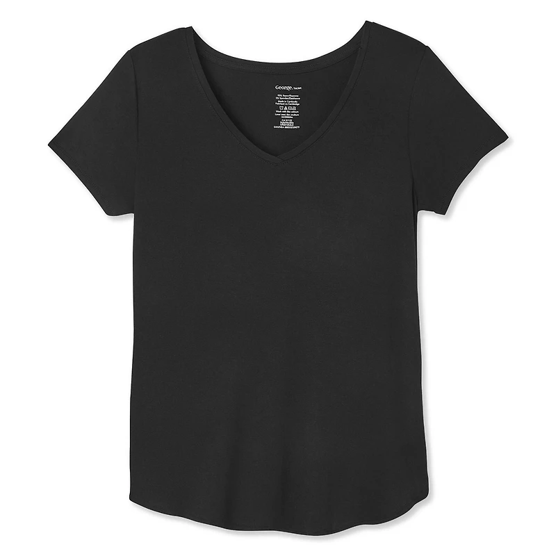 T-shirt drapé avec encolure en V George pour femmes
