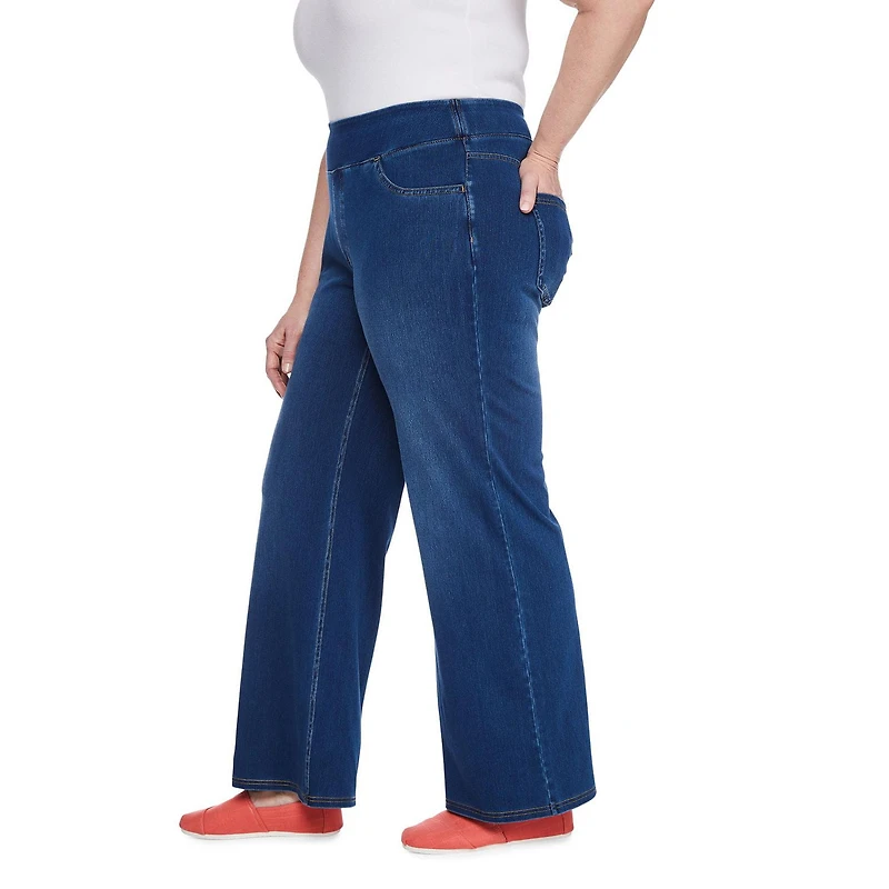 Pantalon en tricot de denim Iyla Plus pour femmes Tailles 1X-4X