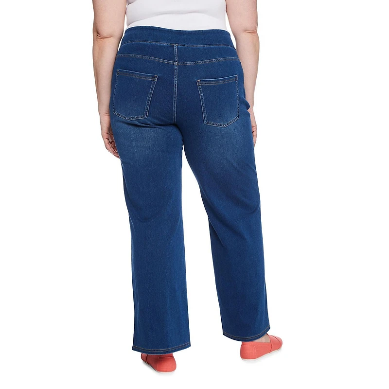 Pantalon en tricot de denim Iyla Plus pour femmes Tailles 1X-4X