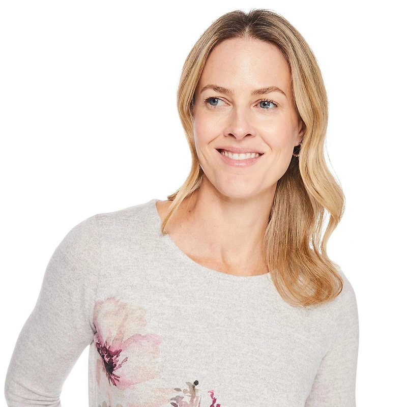 Haut en hacci à manches ¾ Iyla pour femmes Tailles P-TTG