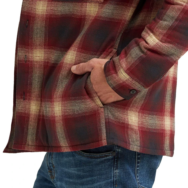 Wrangler Men's Hooded Sherpa Lined Shirt Jacket