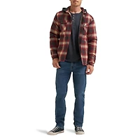 Wrangler Men's Hooded Sherpa Lined Shirt Jacket
