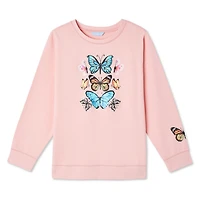 Coton ouaté avec encolure ronde et imprimé graphique Penmans Plus pour femmes