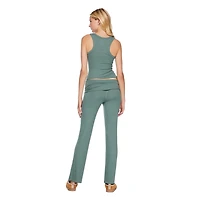 No Boundaries Women's Rib Pajama 2-Piece Set