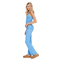 No Boundaries Women's Rib Pajama 2-Piece Set