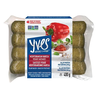 Yves Mediterranean Harissa Veggie Sausages, 400g, Veggie Sausage
