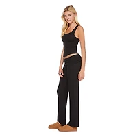 No Boundaries Women's Rib Pajama 2-Piece Set