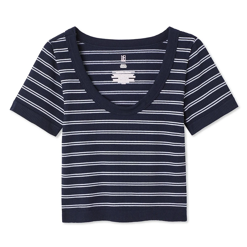 No Boundaries Women's Seamless Short Sleeve Tee