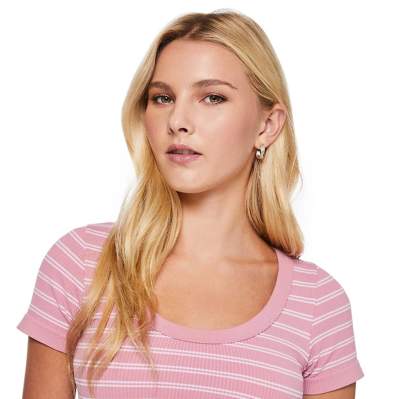 No Boundaries Women's Seamless Short Sleeve Tee