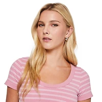 No Boundaries Women's Seamless Short Sleeve Tee