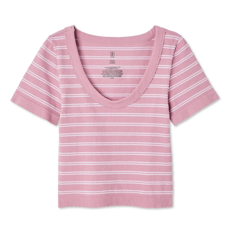 No Boundaries Women's Seamless Short Sleeve Tee