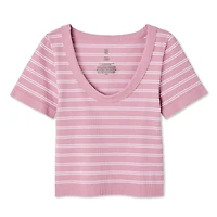 No Boundaries Women's Seamless Short Sleeve Tee