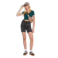 No Boundaries Women's Seamless Short Sleeve Tee