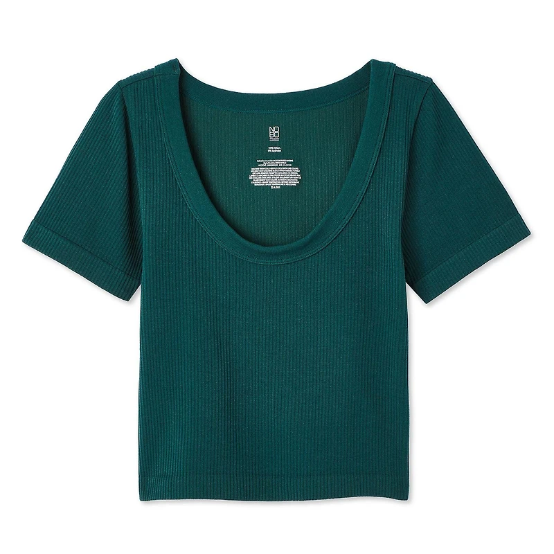 No Boundaries Women's Seamless Short Sleeve Tee