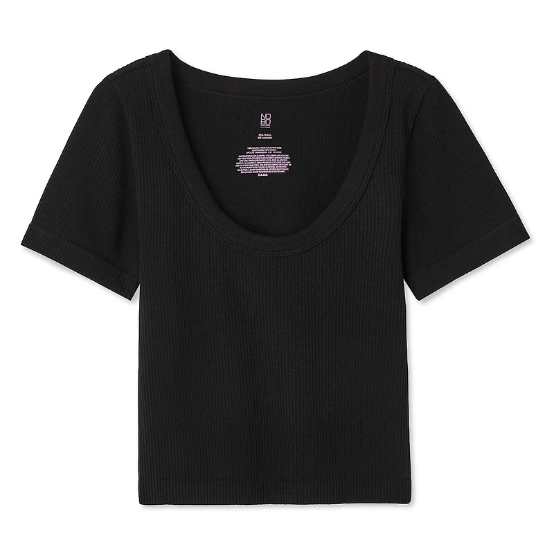 No Boundaries Women's Seamless Short Sleeve Tee